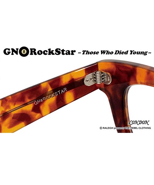 RALEIGH / ラリー（RED MOTEL / レッドモーテル） ｜GN8 ROCKSTAR “THOSE WHO DIED YOUNG” EYE GLASSES (AMBER SMOKE)商品画像4