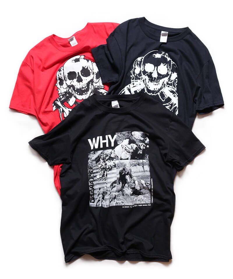 DISCHARGE / ディスチャージ【 WHY？ T-SHIRT (BLACK) 】- SIDEMILITIA