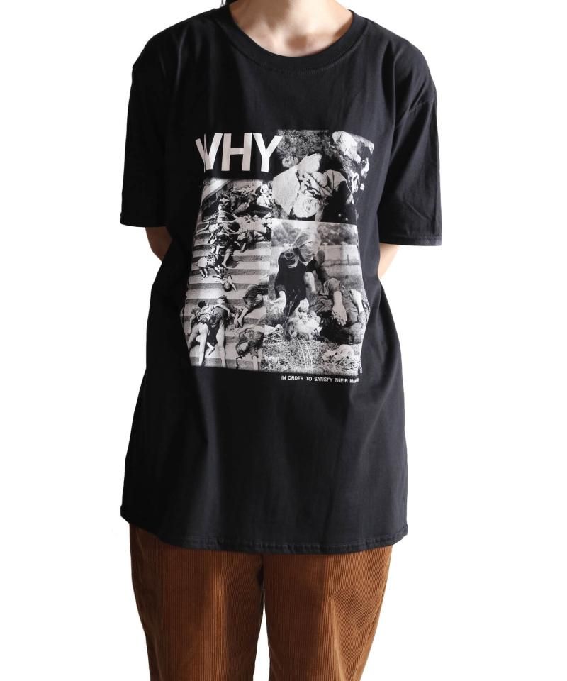 DISCHARGE / ディスチャージ【 WHY？ T-SHIRT (BLACK) 】- SIDEMILITIA