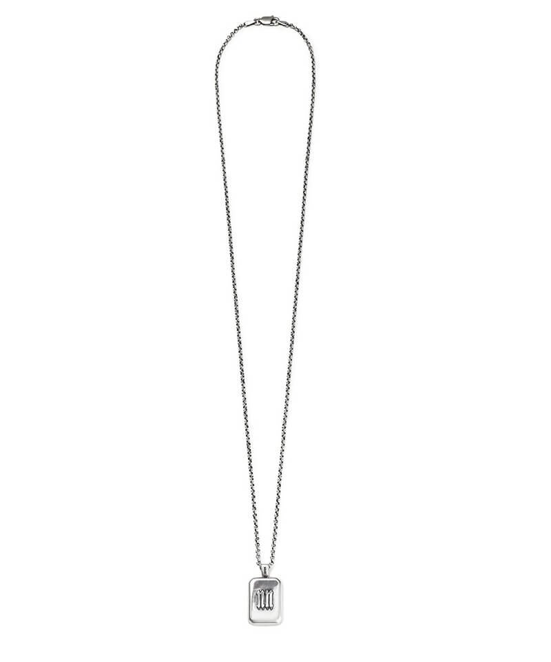 NIL DUE / NIL UN TOKYO / ニル デュエ / ニル アン トーキョー ｜ INITIAL AQUARE NECKLACE (SILVER)　商品画像3