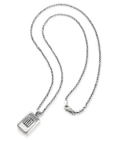 NIL DUE / NIL UN TOKYO / ニル デュエ / ニル アン トーキョー /  INITIAL AQUARE NECKLACE (SILVER)　