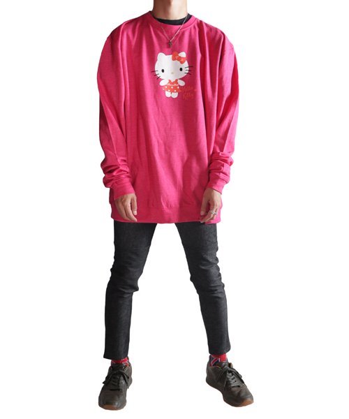 Official Artist Goods / バンドTなど ｜HELLO KITTY / ハローキティ：POLKA DOTS
CREW NECK SWEATER (WASHED PINK)　商品画像13