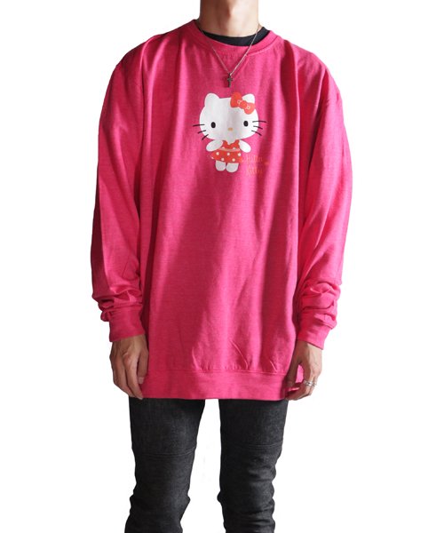 Official Artist Goods / バンドTなど ｜HELLO KITTY / ハローキティ：POLKA DOTS
CREW NECK SWEATER (WASHED PINK)　商品画像14