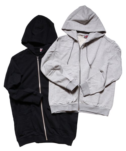 RALEIGH / ラリー（RED MOTEL / レッドモーテル） ｜ “TO CUT A LONG STORY SHORT” ASYMMETRIC ZIP HOODIE (BK)　商品画像2