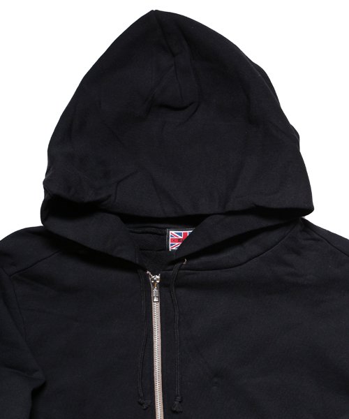 RALEIGH / ラリー（RED MOTEL / レッドモーテル） ｜ “TO CUT A LONG STORY SHORT” ASYMMETRIC ZIP HOODIE (BK)　商品画像4
