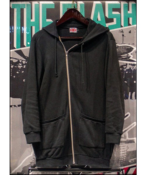 RALEIGH / ラリー（RED MOTEL / レッドモーテル） ｜ “TO CUT A LONG STORY SHORT” ASYMMETRIC ZIP HOODIE (BK)　商品画像9