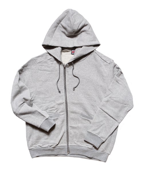 RALEIGH / ラリー（RED MOTEL / レッドモーテル） ｜  “TO CUT A LONG STORY SHORT” ASYMMETRIC ZIP HOODIE (GY)　商品画像