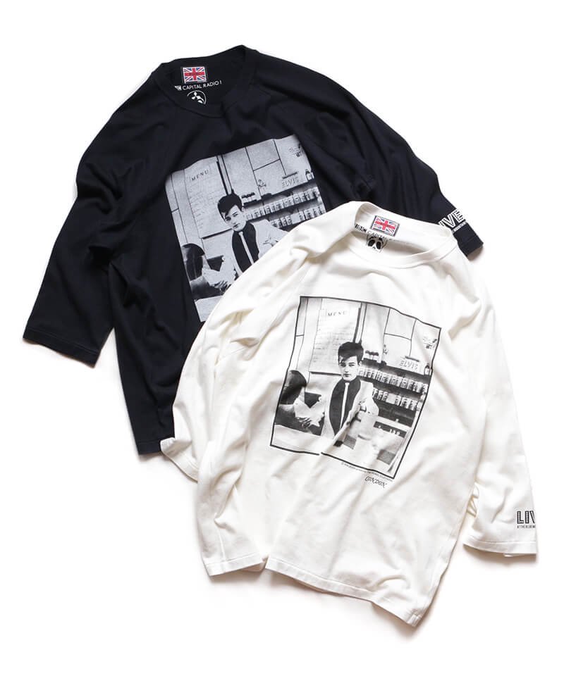RALEIGH / ラリー（RED MOTEL / レッドモーテル） ｜ RBC WORLD NEWS 3/4 SLEEVE T-SHIRTS (Loose Fit / WH)　商品画像1