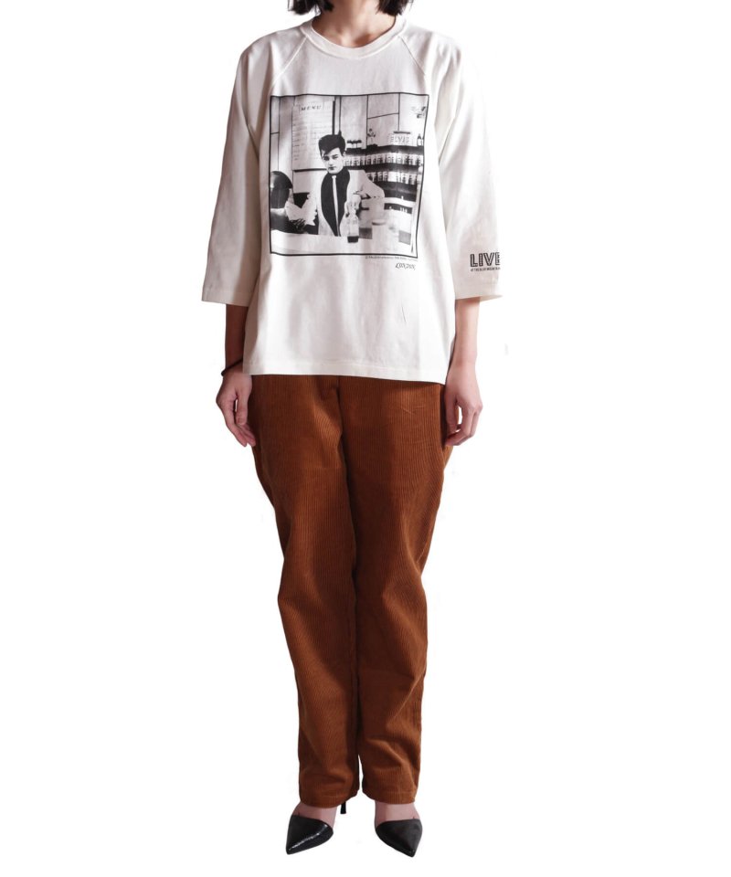 RALEIGH / ラリー（RED MOTEL / レッドモーテル） ｜ RBC WORLD NEWS 3/4 SLEEVE T-SHIRTS (Loose Fit / WH)　商品画像12