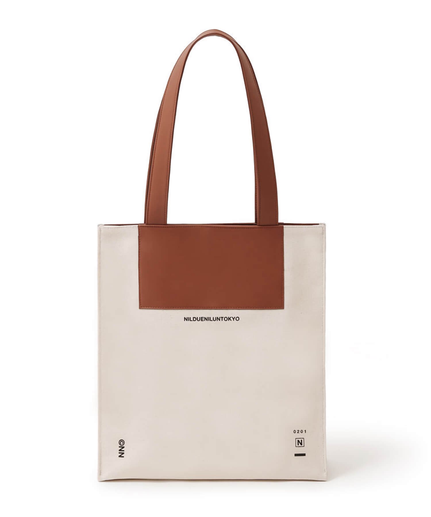 NIL DUE / NIL UN TOKYO：ニル デュエ / ニル アン トーキョー【 CANVAS LEATHER TOTE (BROWN) 】-  SIDEMILITIA inc.の通販サイト