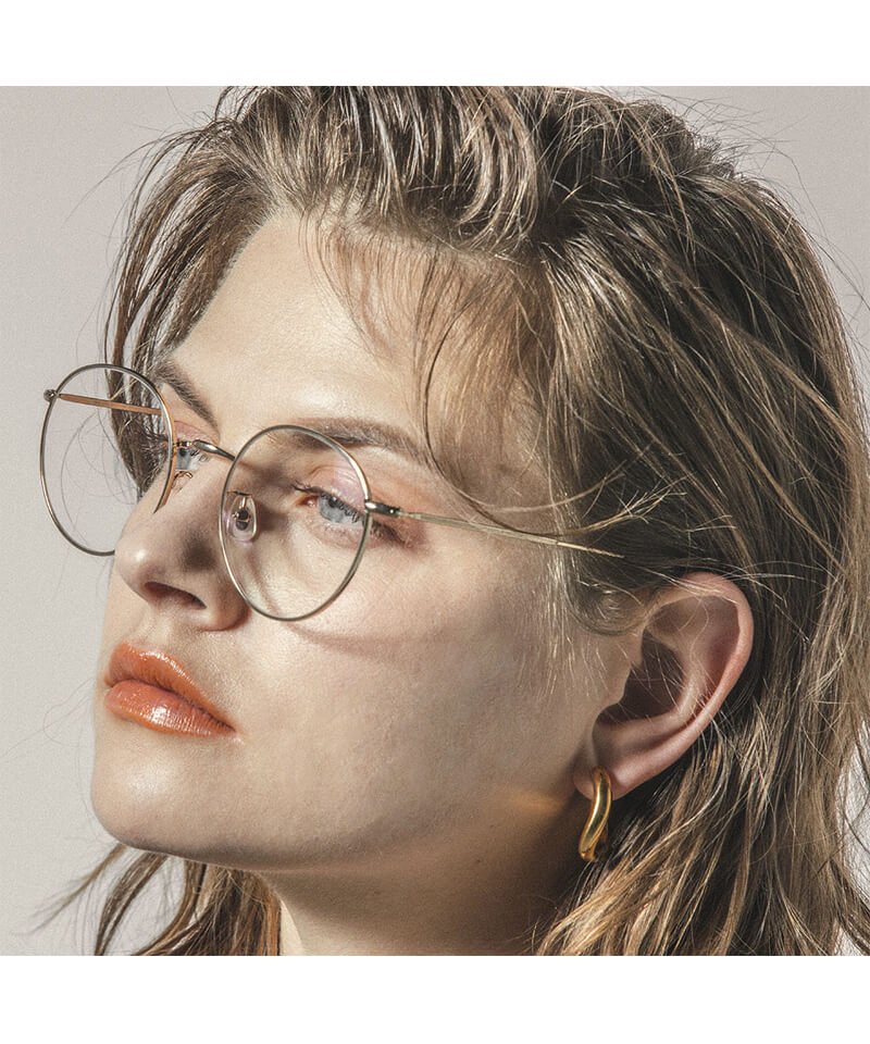 NIL DUE / NIL UN TOKYO / ニル デュエ / ニル アン トーキョー ｜METAL ROUND FRAME GLASSES (GOLD FRAME×CLEAR)商品画像7