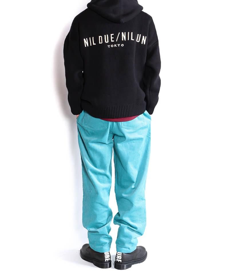 EMBROIDERY KNIT HOODIE (BLACK) - セレクトショップ SIDEMILITIA