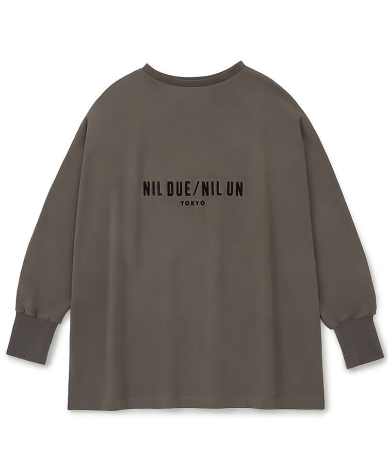 LONG SLEEVE EMBROIDERY TEE (DEEP KHAKI) - セレクトショップ