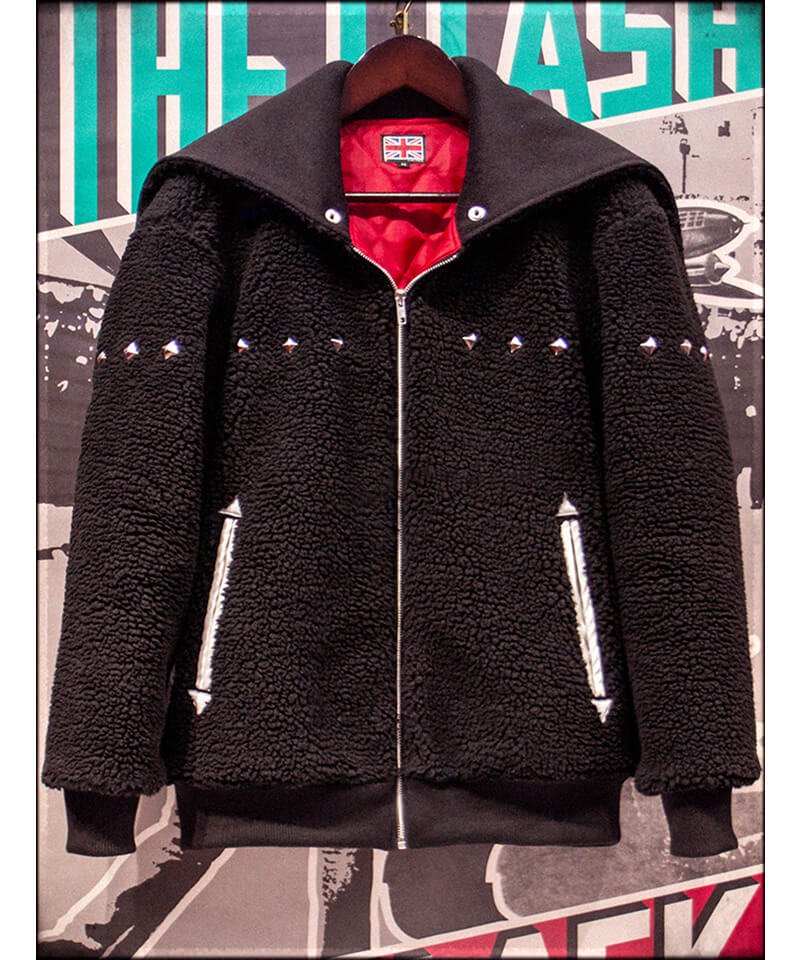 RALEIGH / ラリー (RED MOTEL / レッドモーテル)：, SAILOR HOOD “DIAMOND” BOA BLOUSON  (BLACK) - セレクトショップ SIDEMILITIA（サイドミリティア）通販サイト