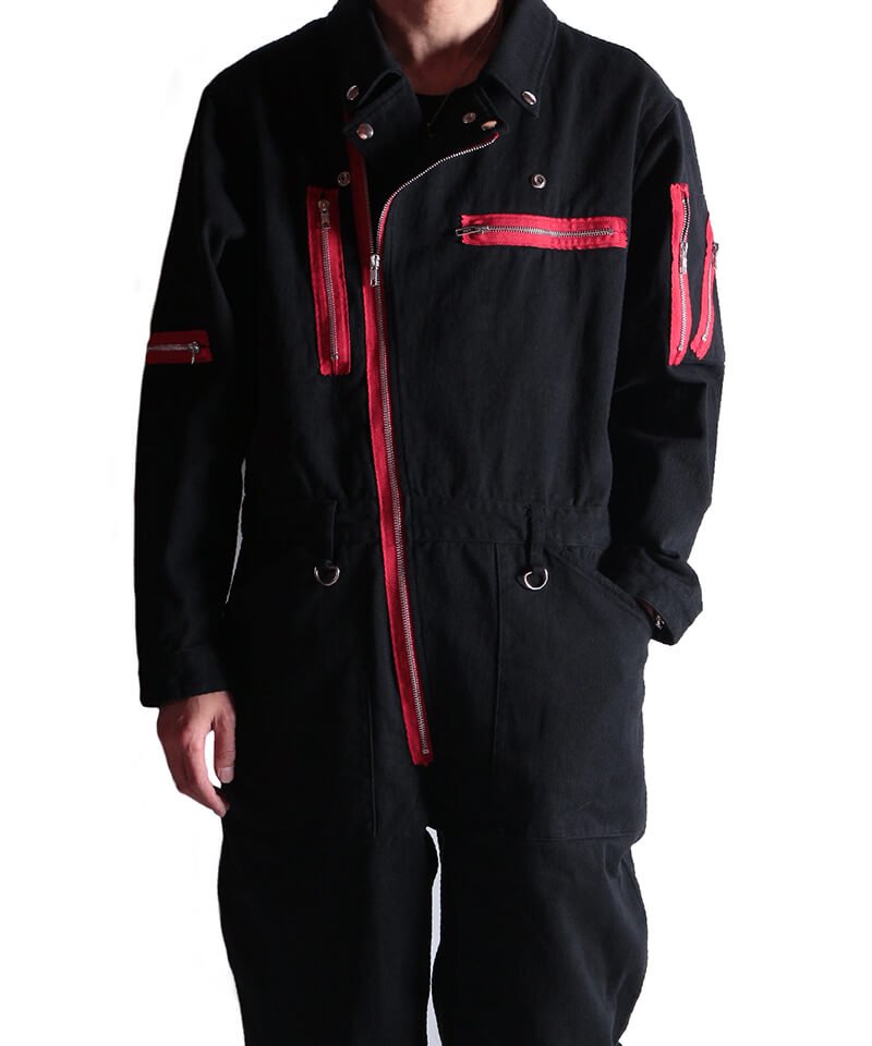 RALEIGH / ラリー（RED MOTEL / レッドモーテル） ｜“TRY TO COMMUNICATE” MONEY HEIST BOILERSUITS (BLACK)商品画像17