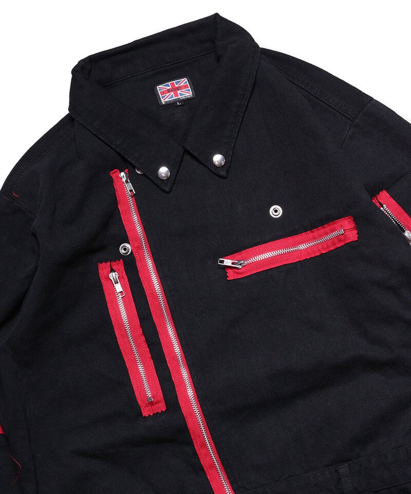 RALEIGH / ラリー（RED MOTEL / レッドモーテル） ｜“TRY TO COMMUNICATE” MONEY HEIST BOILERSUITS (BLACK)商品画像5