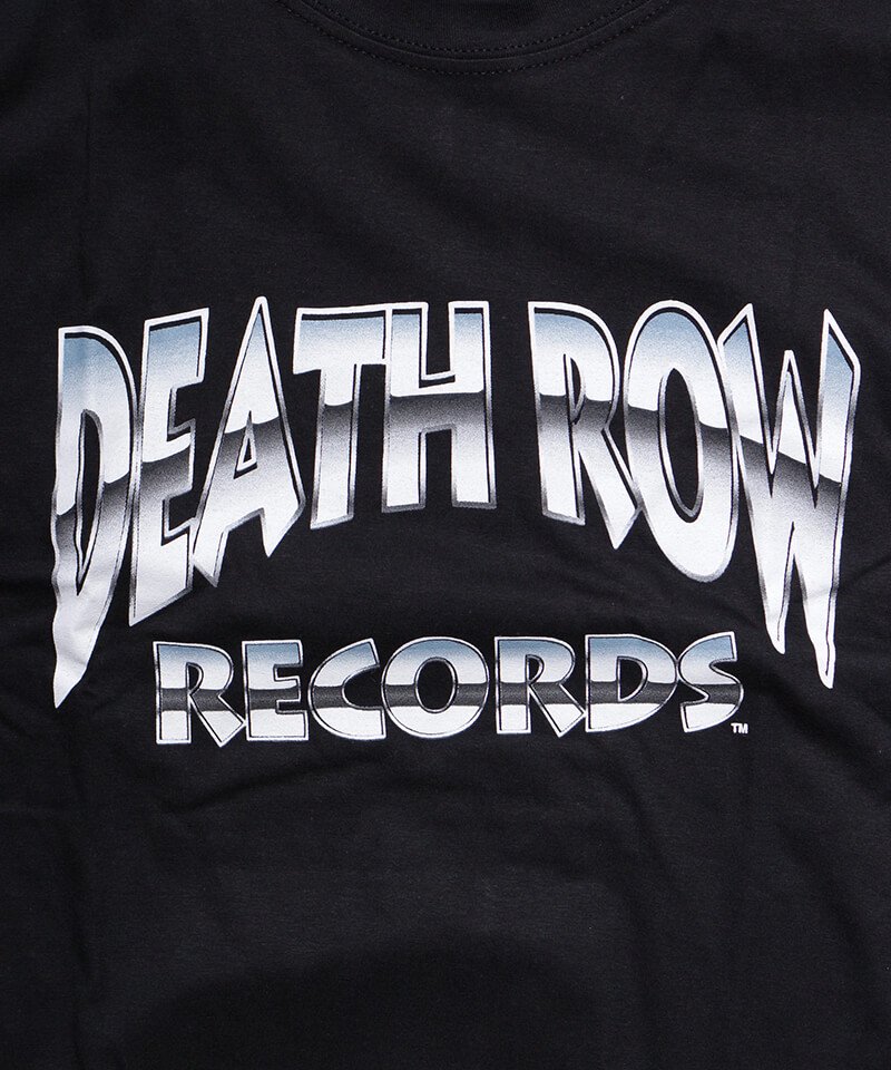 Official Artist Goods / バンドTなど ｜DEATH ROW RECORDS / デス ロウ レコード：DEATH ROW CHROME LOGO T-SHIRT (BLACK)　商品画像1
