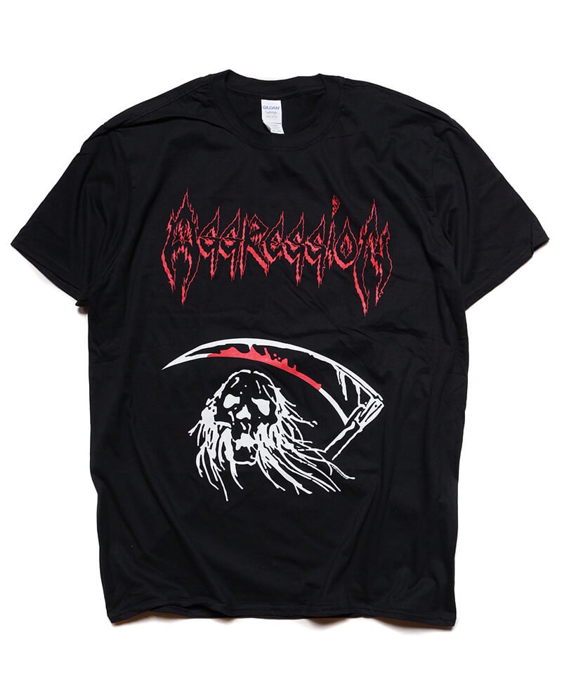 Official Artist Goods / バンドTなど ｜ AGGRESSION / アグレッション：BY THE REAPING HOOK T-SHIRT (BLACK)　商品画像