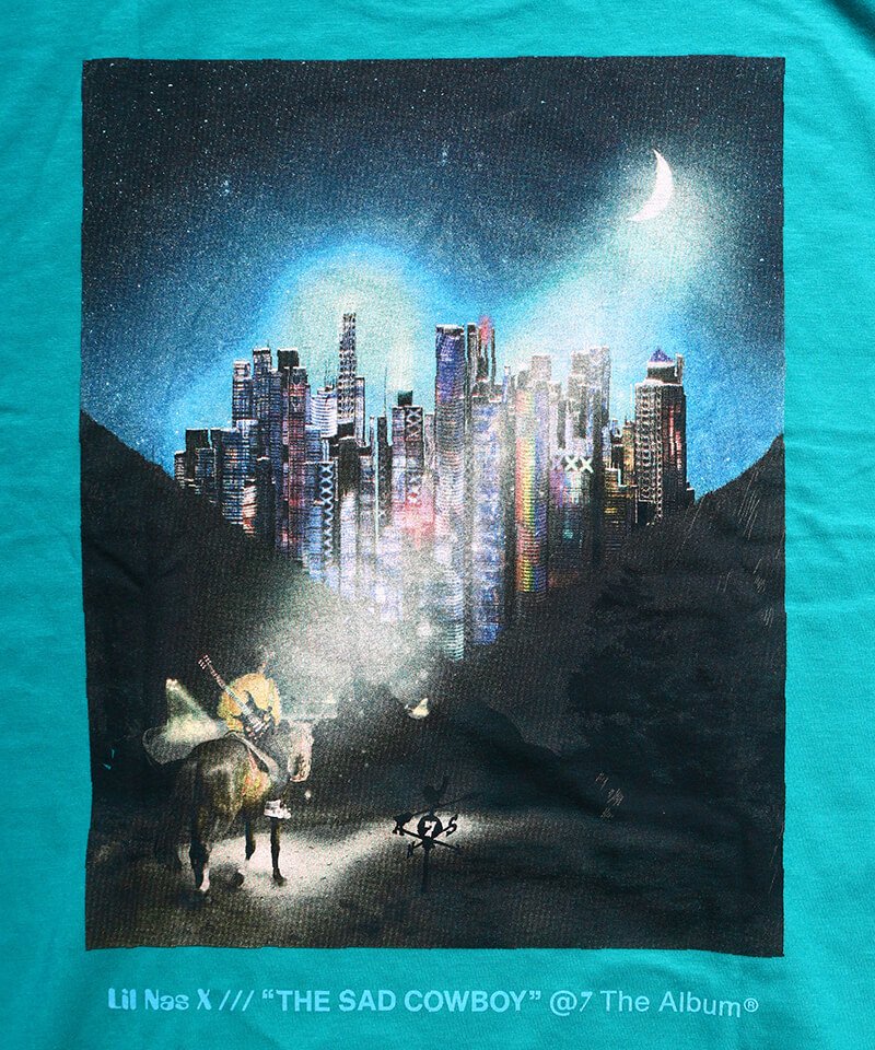 LIL NAS X / リル・ナズ・X：ALBUM T-SHIRT (TURQUOISE) - セレクトショップ  SIDEMILITIA（サイドミリティア）通販サイト