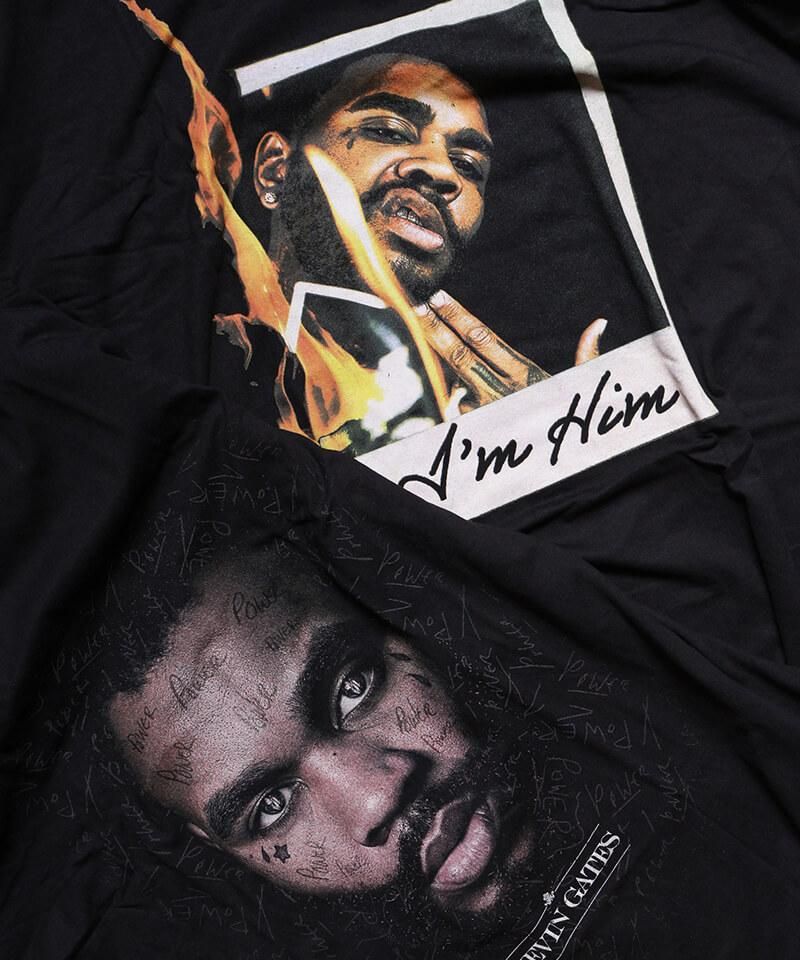 KEVIN GATES / ケビン・ゲーツ：POLAROID FLAME T-SHIRT (BLACK