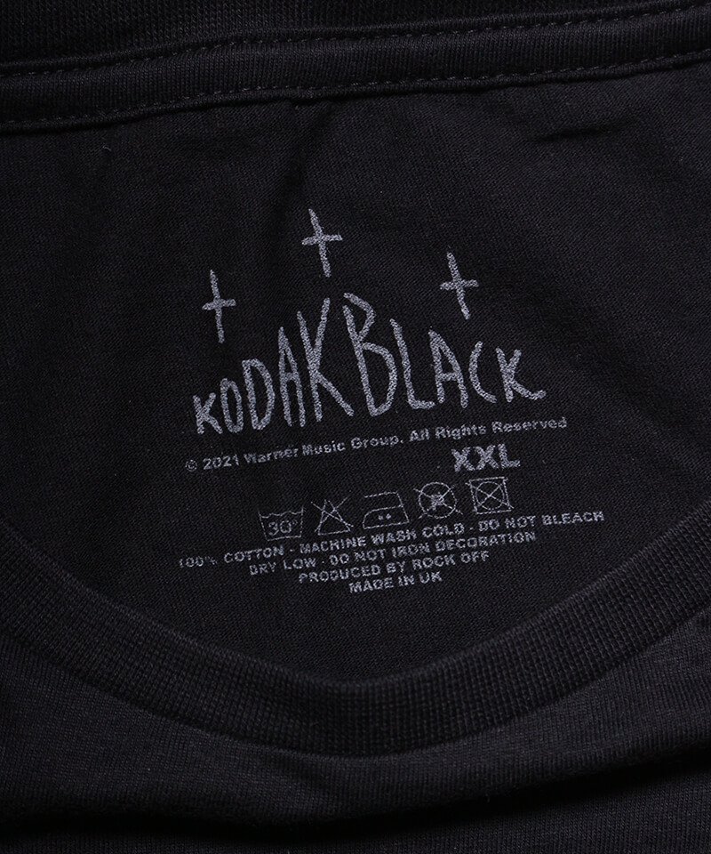 Official Artist Goods / バンドTなど ｜KODAK BLACK / コダック・ブラック：NEON OUTLINE T-SHIRT (BLACK) 商品画像1
