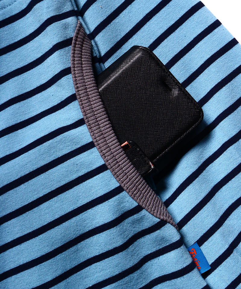 Frame switchwear / フレーム スウィッチウェア ｜BORDER SWEAT SHIRT (BLUE×NAVY)商品画像9