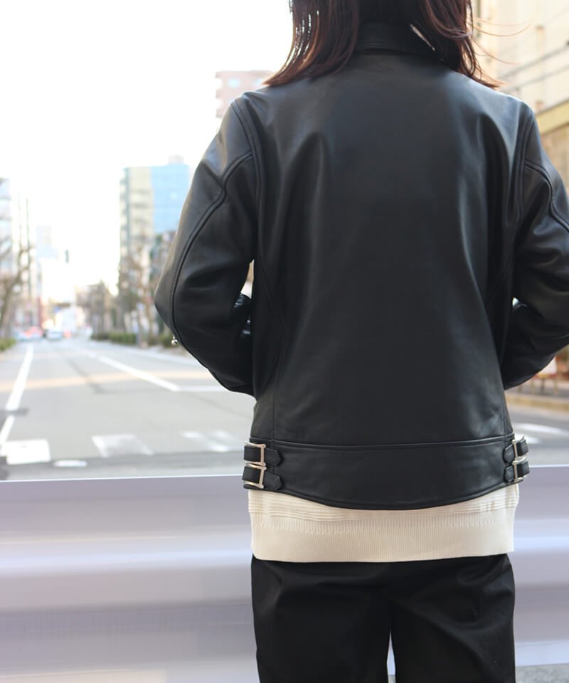 STYLE / スタイル ｜RALEIGH：“44口径” SINGLE LEATHER JACKET (2021 Ver. / BLACK)　COOKMAN：WIDE CHEF PANTS (BLACK)商品画像2