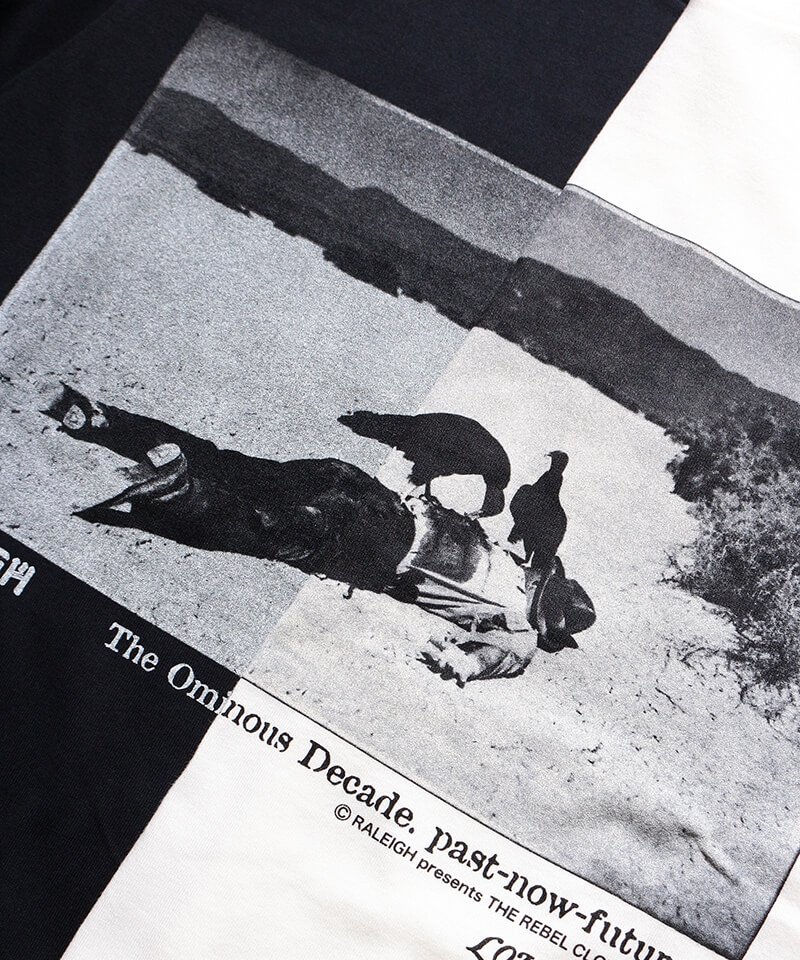 RALEIGH / ラリー（RED MOTEL / レッドモーテル） ｜“The Ominous Decade (Past-Now-Future)” T-SHIRTS (BLACK)商品画像6