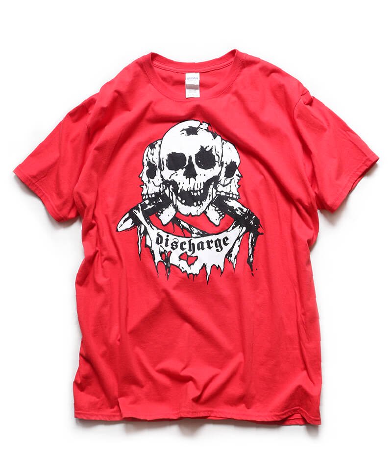 Official Artist Goods / バンドTなど ｜ DISCHARGE / ディスチャージ：BORN TO DIE T-SHIRT (RED)　商品画像
