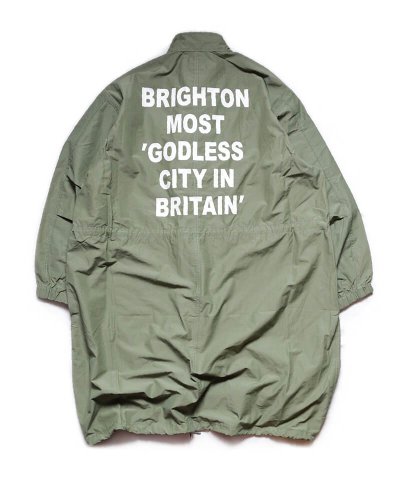 RALEIGH / ラリー（RED MOTEL / レッドモーテル） / “BRIGHTON MOST ‘GODLESS CITY IN BRITAIN’” LABORATORY COAT (Summer Ver. / GREEN) 