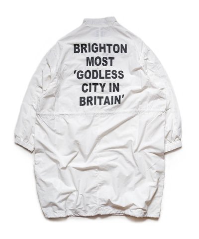 RALEIGH / ラリー（RED MOTEL / レッドモーテル） / “BRIGHTON MOST ‘GODLESS CITY IN BRITAIN’” LABORATORY COAT (Summer Ver. / WHITE) 