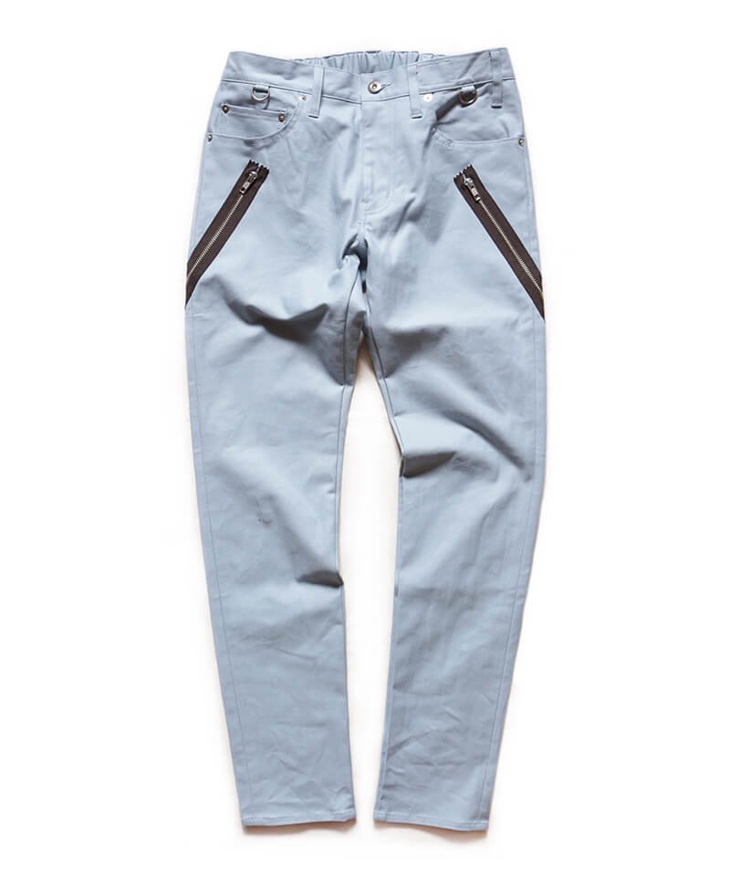 RALEIGH / ラリー（RED MOTEL / レッドモーテル） ｜“Let’s Suspend The Fight Together” ZIP SLIM TROUSERS (ICE BLUE)商品画像2