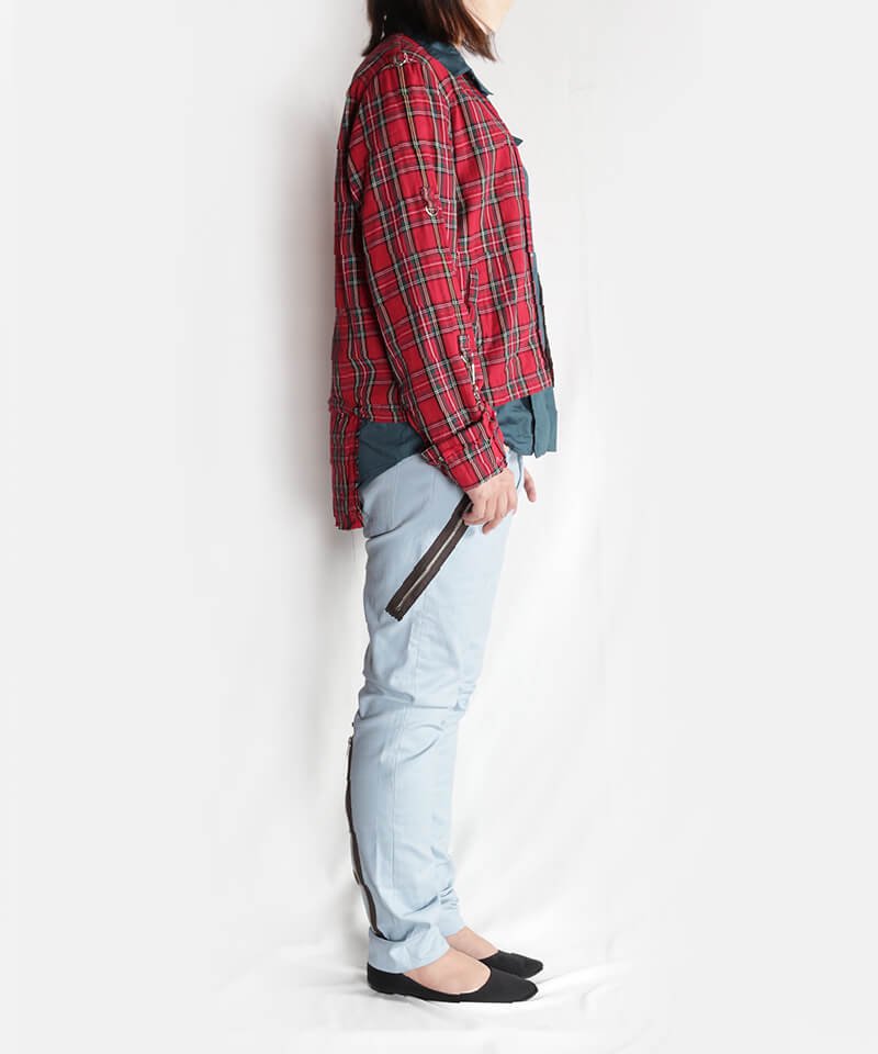 RALEIGH / ラリー（RED MOTEL / レッドモーテル） ｜“Let’s Suspend The Fight Together” ZIP SLIM TROUSERS (ICE BLUE)商品画像21