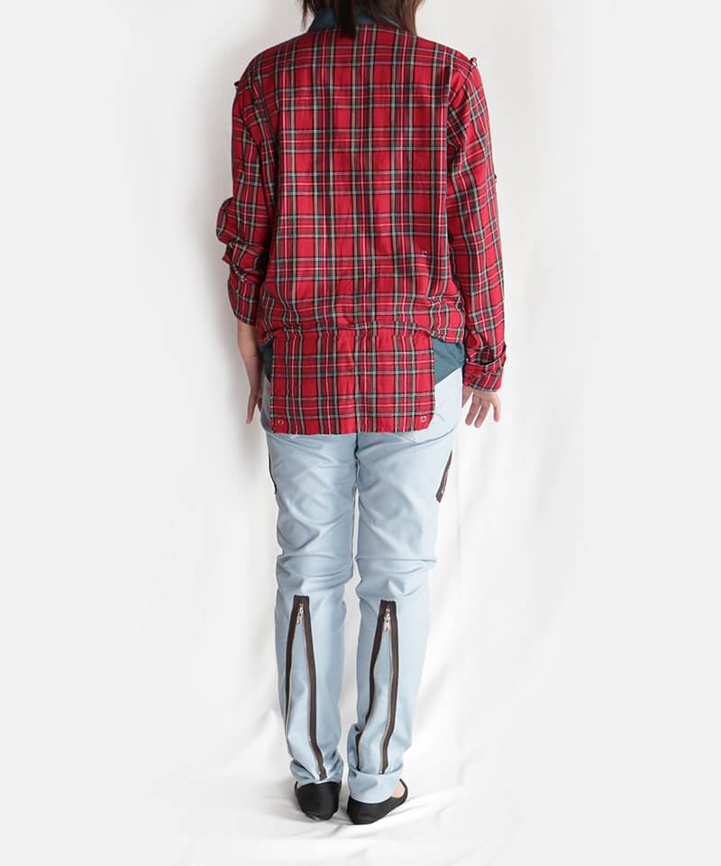 RALEIGH / ラリー（RED MOTEL / レッドモーテル） ｜“Let’s Suspend The Fight Together” ZIP SLIM TROUSERS (ICE BLUE)商品画像22