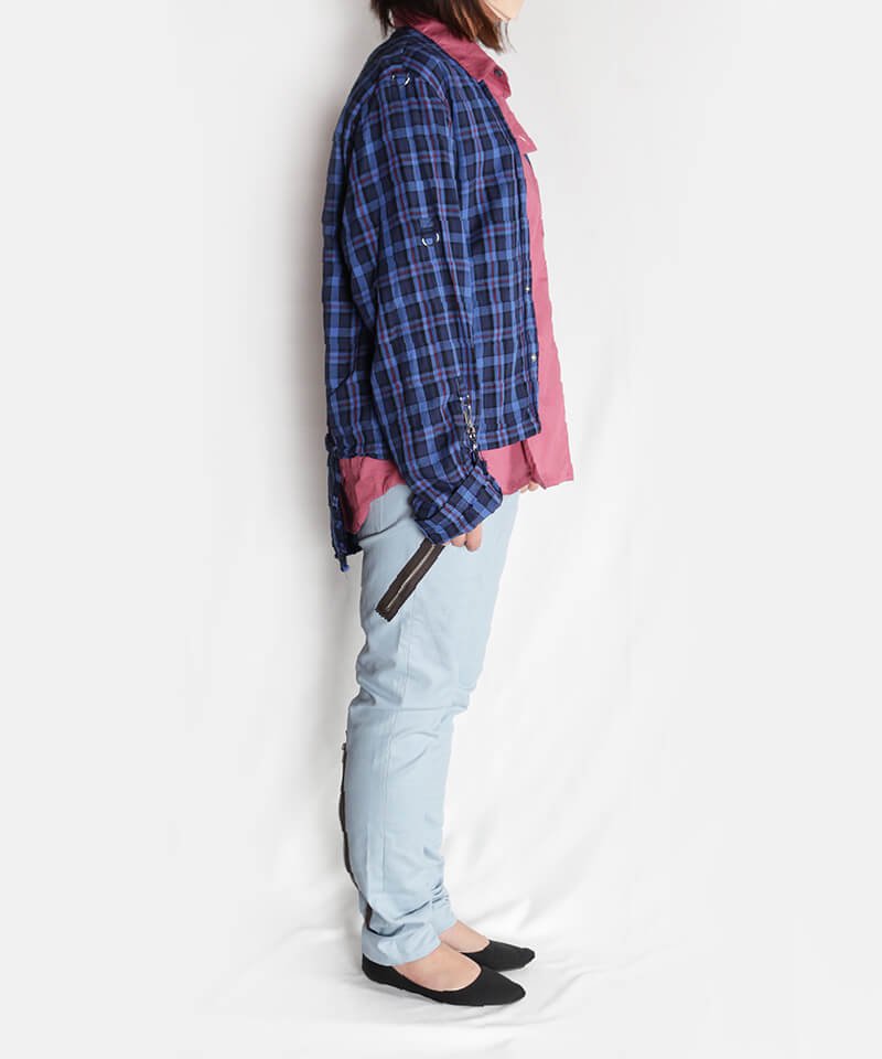 RALEIGH / ラリー（RED MOTEL / レッドモーテル） ｜“Let’s Suspend The Fight Together” ZIP SLIM TROUSERS (ICE BLUE)商品画像24