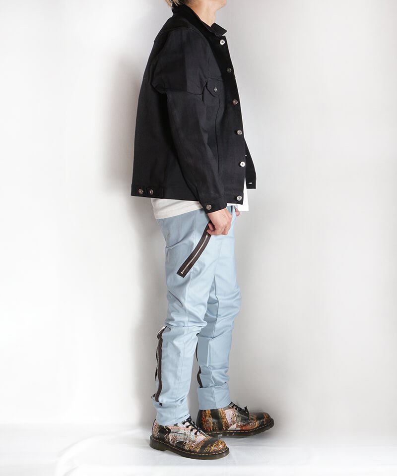 RALEIGH / ラリー（RED MOTEL / レッドモーテル） ｜“Let’s Suspend The Fight Together” ZIP SLIM TROUSERS (ICE BLUE)商品画像27