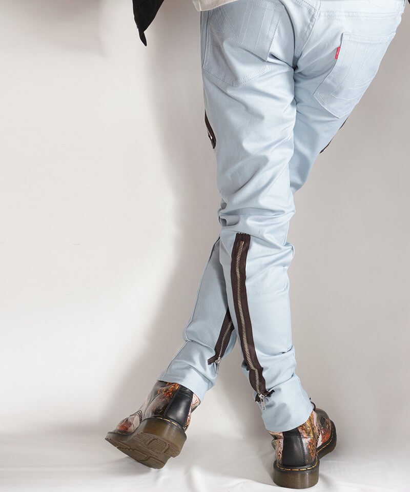 RALEIGH / ラリー（RED MOTEL / レッドモーテル） ｜“Let’s Suspend The Fight Together” ZIP SLIM TROUSERS (ICE BLUE)商品画像33