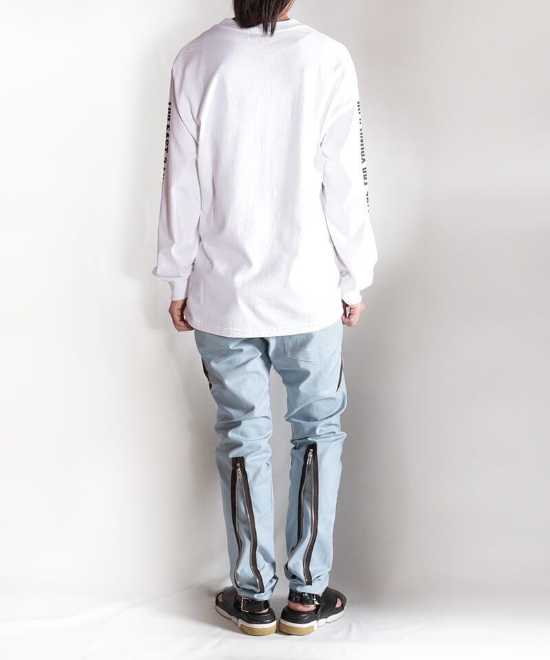 RALEIGH / ラリー【 “Let’s Suspend The Fight Together” ZIP SLIM TROUSERS (ICE  BLUE) 】- SIDEMILITIA inc.の通販サイト