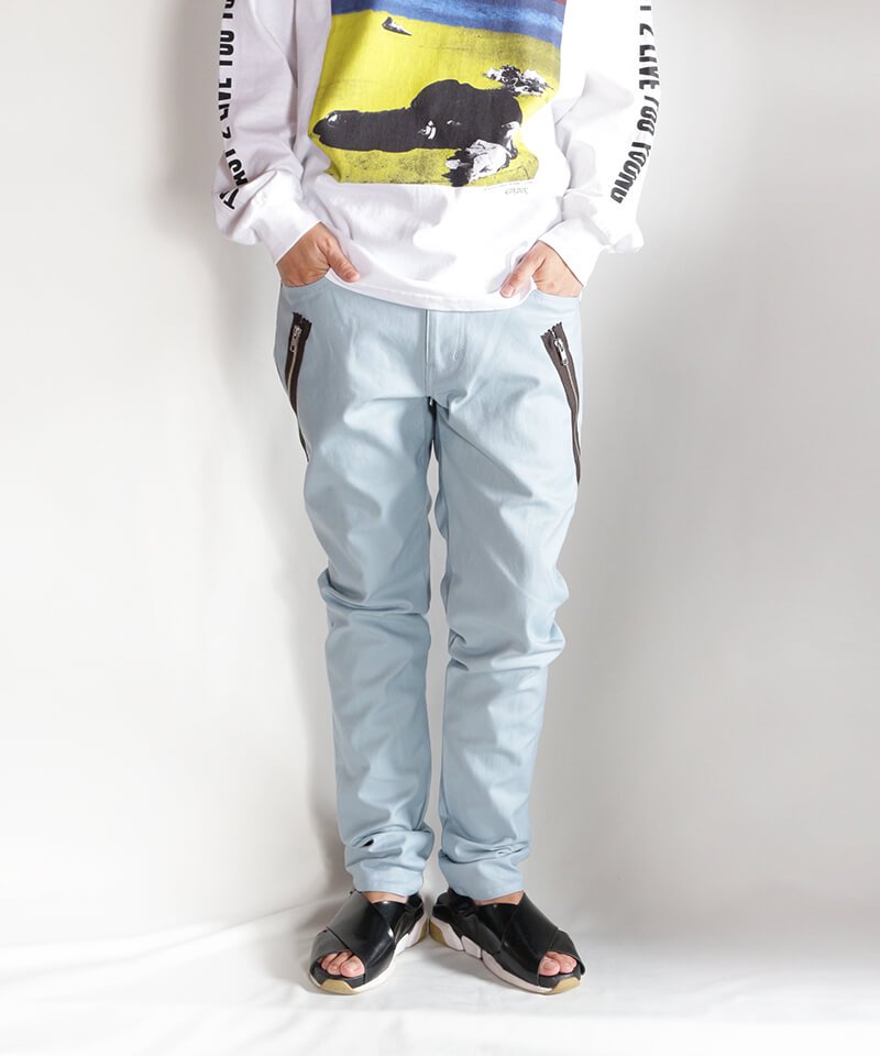 RALEIGH / ラリー（RED MOTEL / レッドモーテル） ｜“Let’s Suspend The Fight Together” ZIP SLIM TROUSERS (ICE BLUE)商品画像37