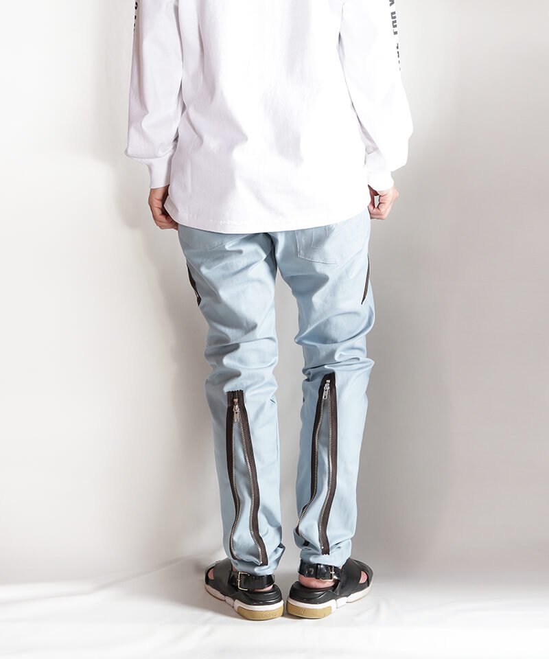 RALEIGH / ラリー（RED MOTEL / レッドモーテル） ｜“Let’s Suspend The Fight Together” ZIP SLIM TROUSERS (ICE BLUE)商品画像39