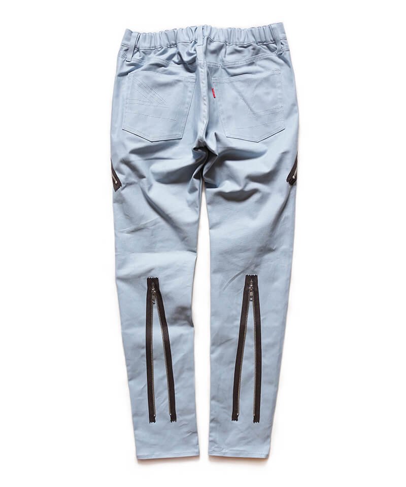 RALEIGH / ラリー（RED MOTEL / レッドモーテル） ｜“Let’s Suspend The Fight Together” ZIP SLIM TROUSERS (ICE BLUE)商品画像4