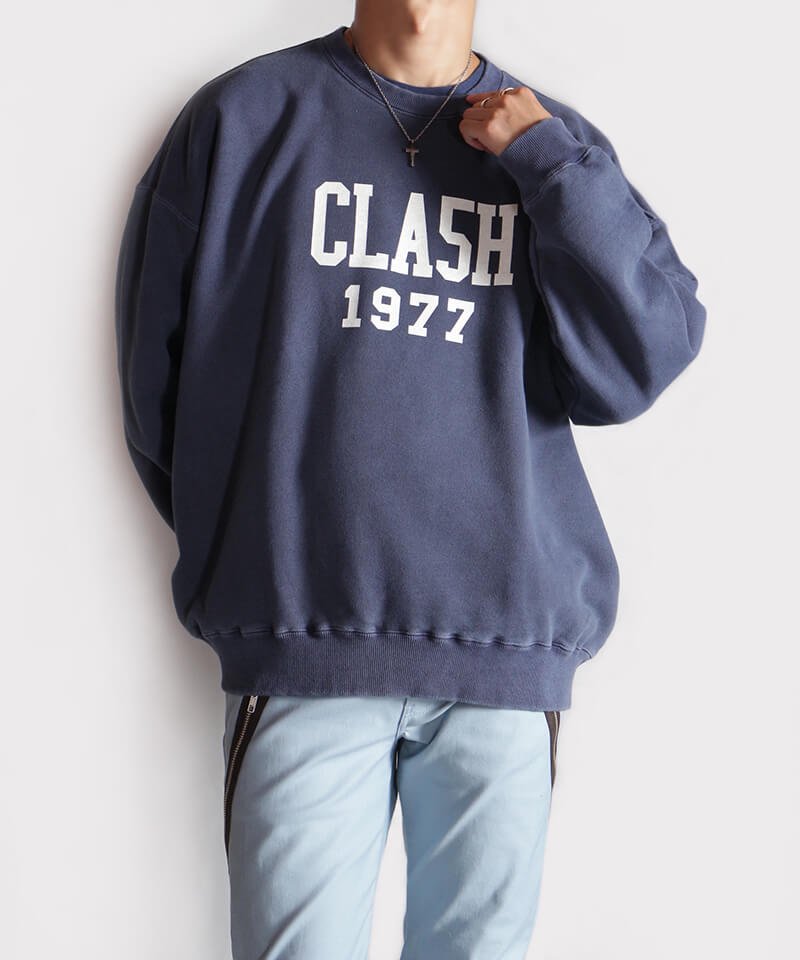 RALEIGH / ラリー（RED MOTEL / レッドモーテル） ｜RALE16H UNIVERSITY “CLA5H 1977” C/N VINTAGE SWEAT (Loose Fit：NAVY)商品画像14