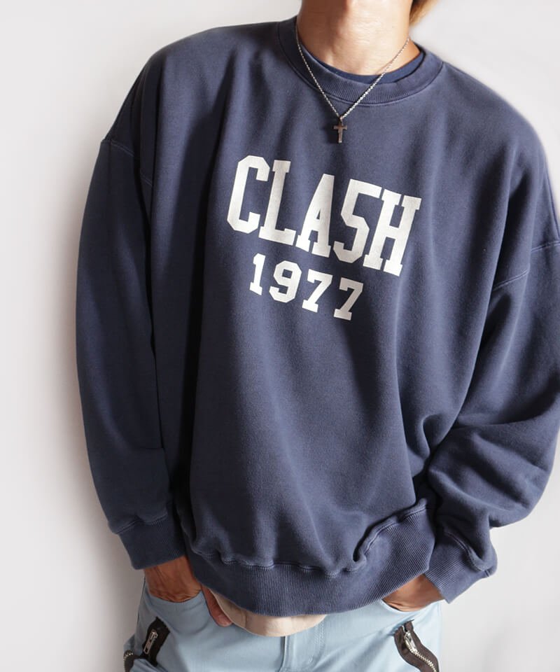 RALEIGH / ラリー（RED MOTEL / レッドモーテル） ｜RALE16H UNIVERSITY “CLA5H 1977” C/N VINTAGE SWEAT (Loose Fit：NAVY)商品画像15