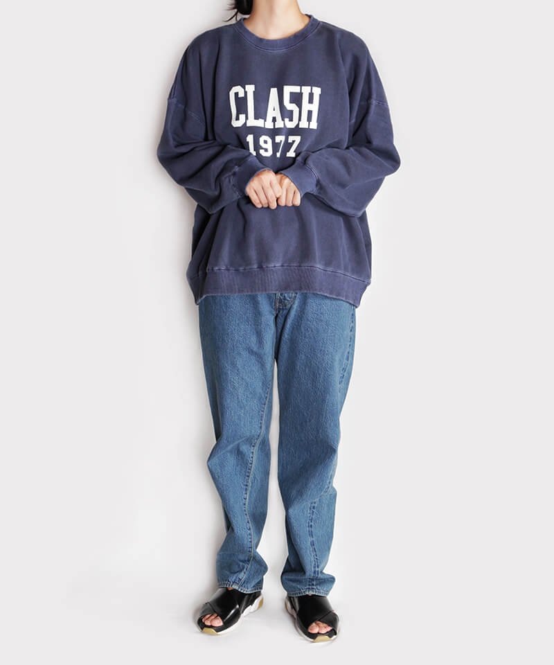 RALEIGH / ラリー（RED MOTEL / レッドモーテル） ｜RALE16H UNIVERSITY “CLA5H 1977” C/N VINTAGE SWEAT (Loose Fit：NAVY)商品画像17