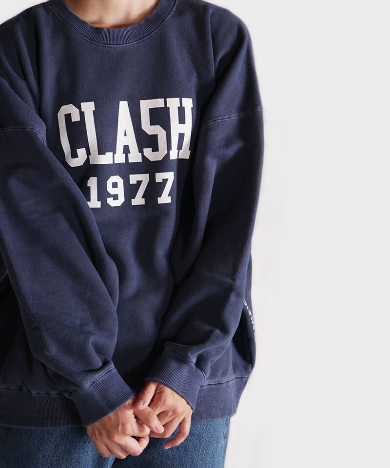 RALEIGH / ラリー（RED MOTEL / レッドモーテル） ｜RALE16H UNIVERSITY “CLA5H 1977” C/N VINTAGE SWEAT (Loose Fit：NAVY)商品画像19