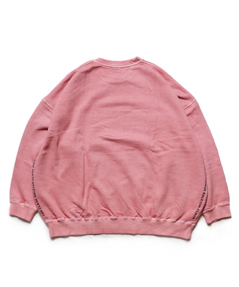 RALEIGH / ラリー（RED MOTEL / レッドモーテル） ｜RALE16H UNIVERSITY “CLA5H 1977” C/N VINTAGE SWEAT (Loose Fit：PINK)商品画像1