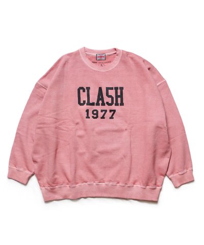 RALEIGH / ラリー（RED MOTEL / レッドモーテル） / RALE16H UNIVERSITY “CLA5H 1977” C/N VINTAGE SWEAT (Loose Fit：PINK)