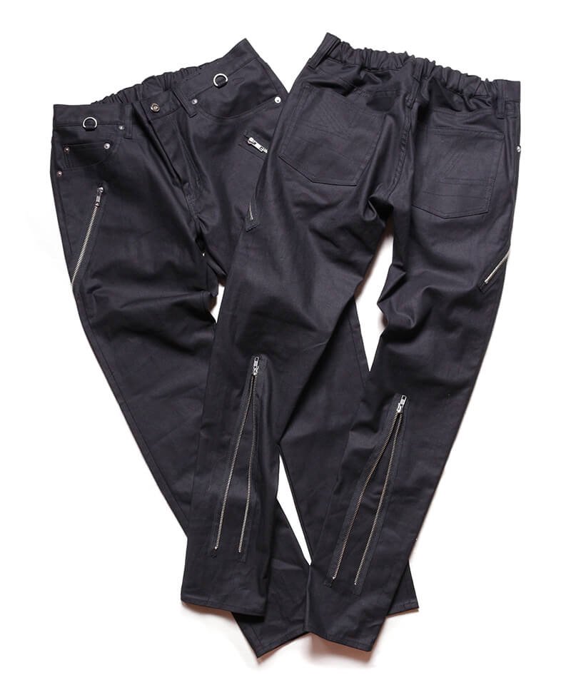 RALEIGH / ラリー（RED MOTEL / レッドモーテル） ｜ “Just Like Taking Candy From A Baby” ZIP SLIM TROUSERS (BLACK)商品画像