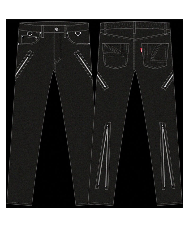 RALEIGH / ラリー（RED MOTEL / レッドモーテル） ｜“Just Like Taking Candy From A Baby” ZIP SLIM TROUSERS (BLACK)商品画像18