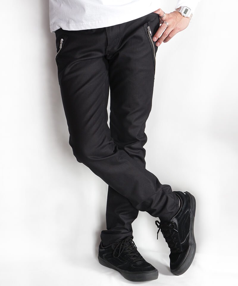 RALEIGH / ラリー（RED MOTEL / レッドモーテル） ｜“Just Like Taking Candy From A Baby” ZIP SLIM TROUSERS (BLACK)商品画像23